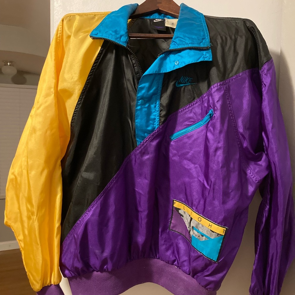 Vintage vtg Nike air flight windbreaker multicolor.